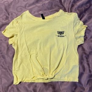 H&M yellow crop top